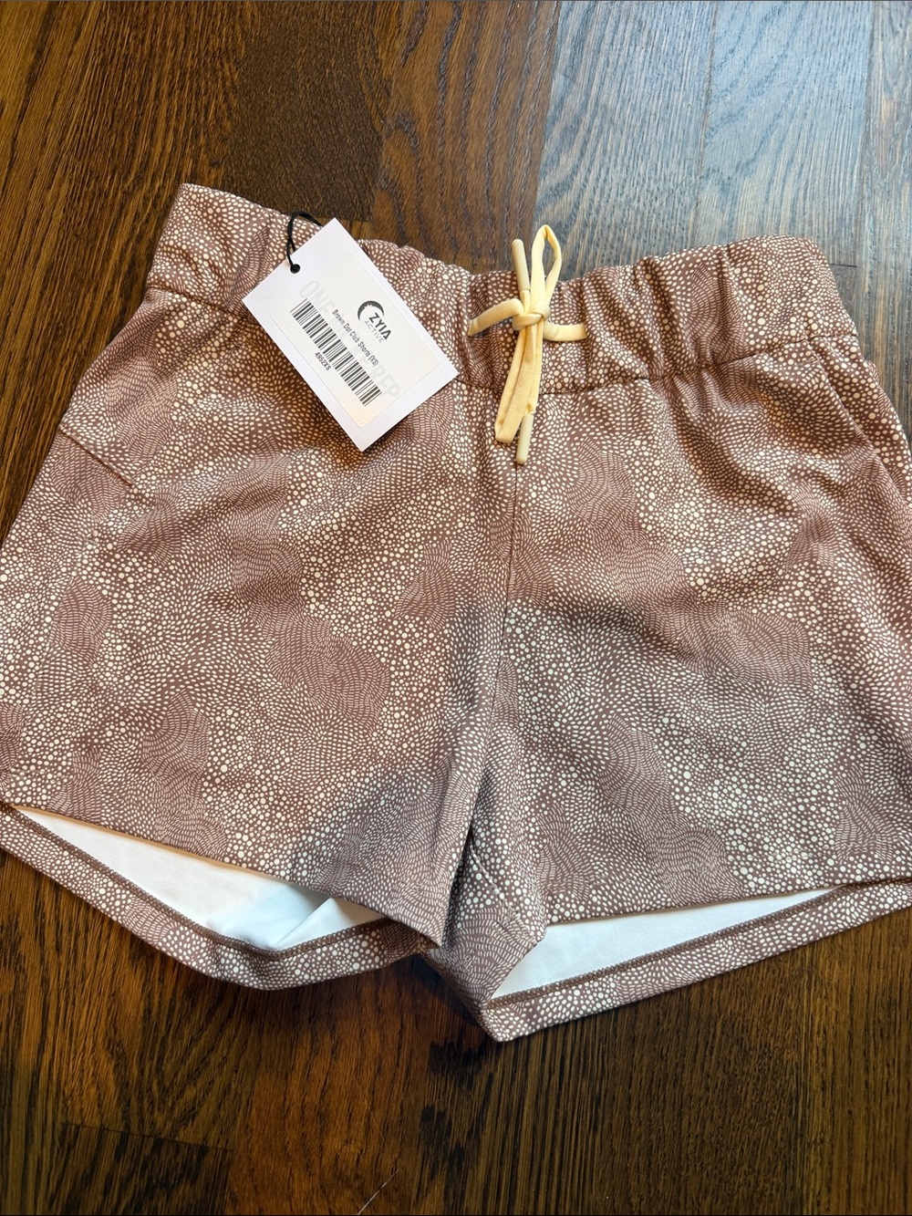 Zyia Brown Dot Club Shorts